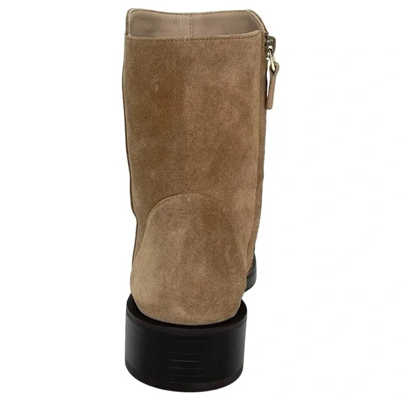 Stuart Weitzman 5050 Bold Zip Khaki Leather Womens Ankle Boots Size 9M - Picture 5 of 14